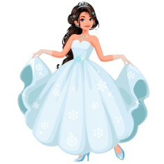 Princess Theme Royal Ice Princess Character Cutout for Birthday Décor